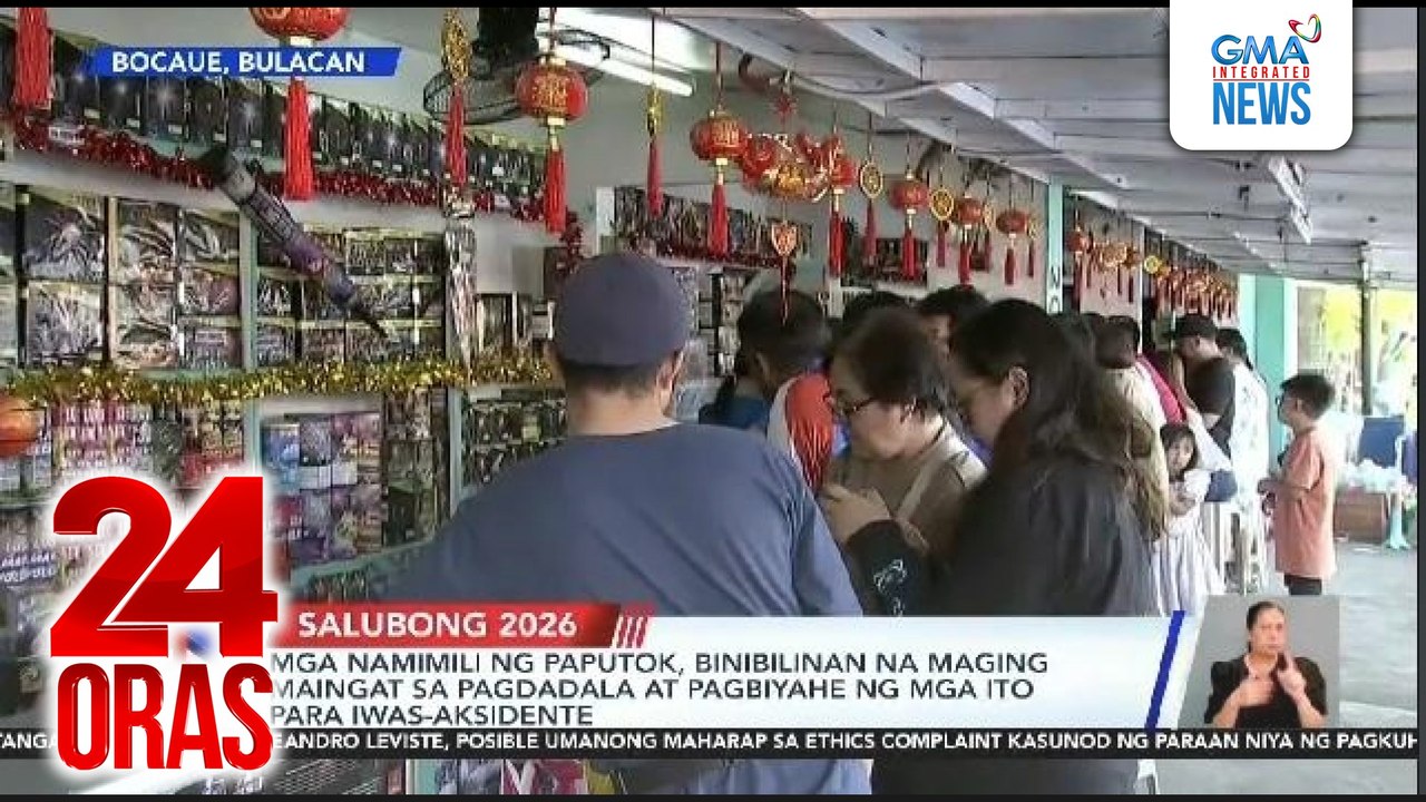 Mga namimili ng paputok, binibilinan na maging maingat sa pagdadala at pagbiyahe ng mga ito para iwas-aksidente | 24 Oras
