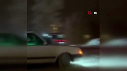 Uludağ’da oteller bölgesindeki trafik magandasının drifti pahalıya patladı