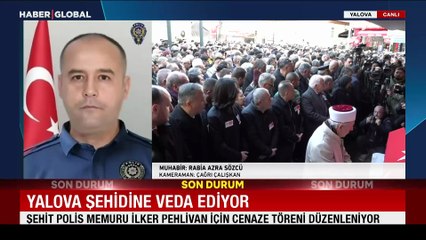 Yalova şehidine veda etti: Polis memuru İlker Pehlivan için cenaze töreni
