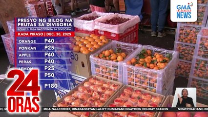 Mga bilog na prutas sa Divisoria at Binondo, in-demand na bago ang Bisperas ng Bagong Taon | 24 Oras