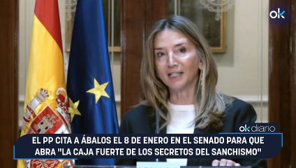 El PP cita a Ábalos el 8 de enero en el Senado para que abra "la caja fuerte de los secretos del sanchismo"