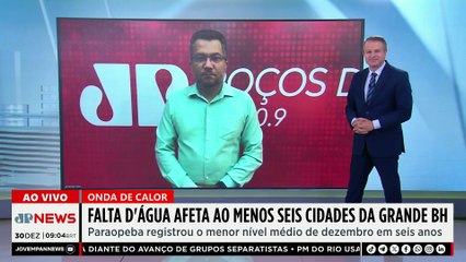 Onda de calor e escassez de água afetam ao menos seis cidades de BH