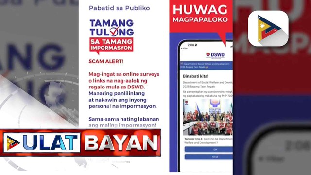 DSWD, pinag-iingat ang publiko sa mga nag-aalok ng regalo na mula umano sa kagawaran