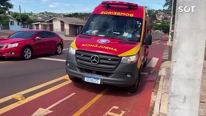 Motociclista fica ferido após colisão no bairro Floresta, em Cascavel