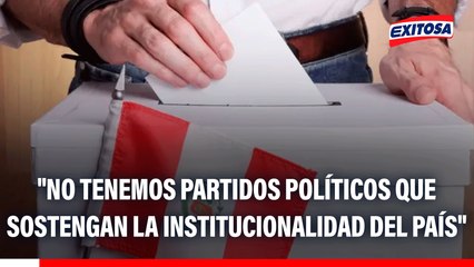 Nicolás Fuentes: "No tenemos partidos políticos que sostengan la institucionalidad del país"