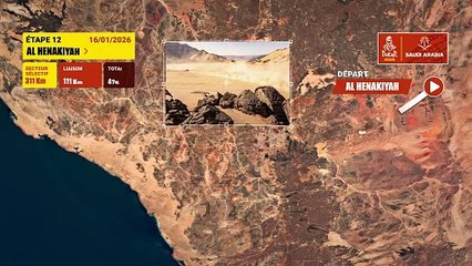 Dakar 2026 : Le parcours de la 12e étape - Rallye raid - Dakar