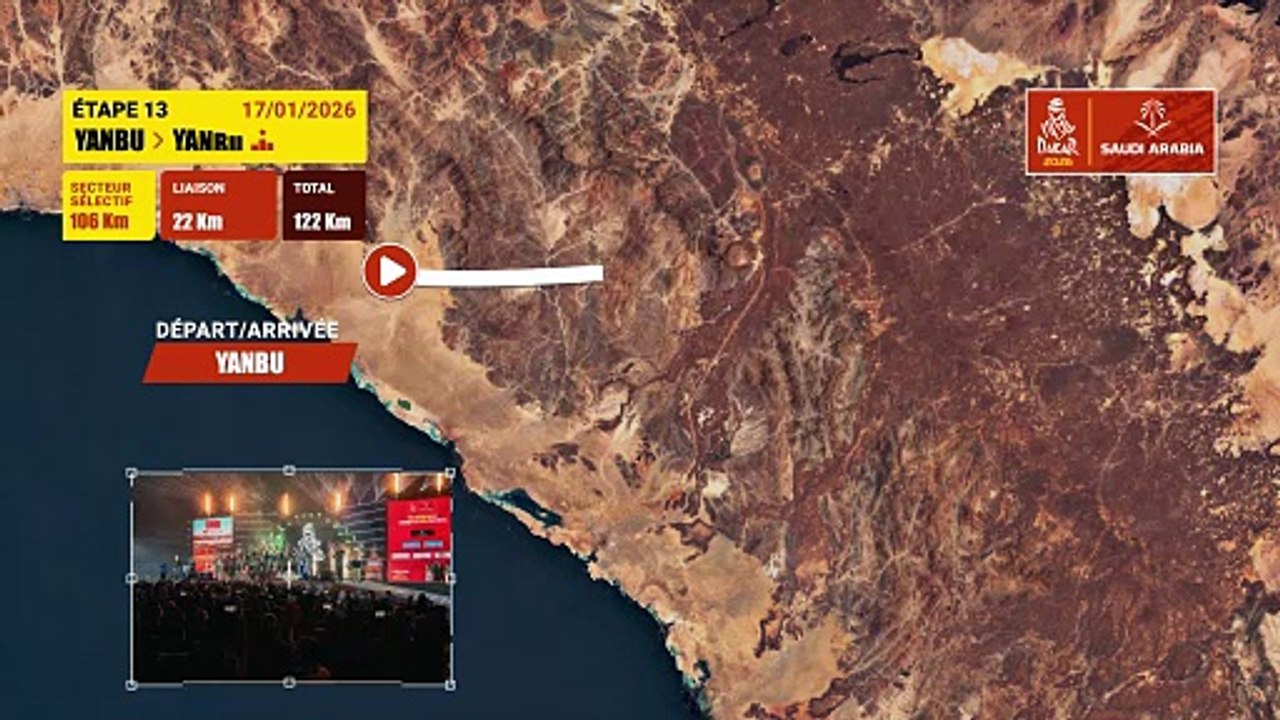 Dakar 2026 : le parcours de la 13e étape - Rallye raid - Dakar