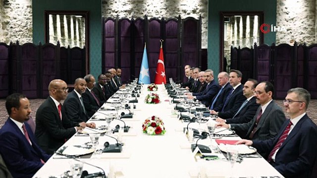 Cumhurbaşkanı Erdoğan, Somali Cumhurbaşkanı Mahmud ile heyetler arası görüşme