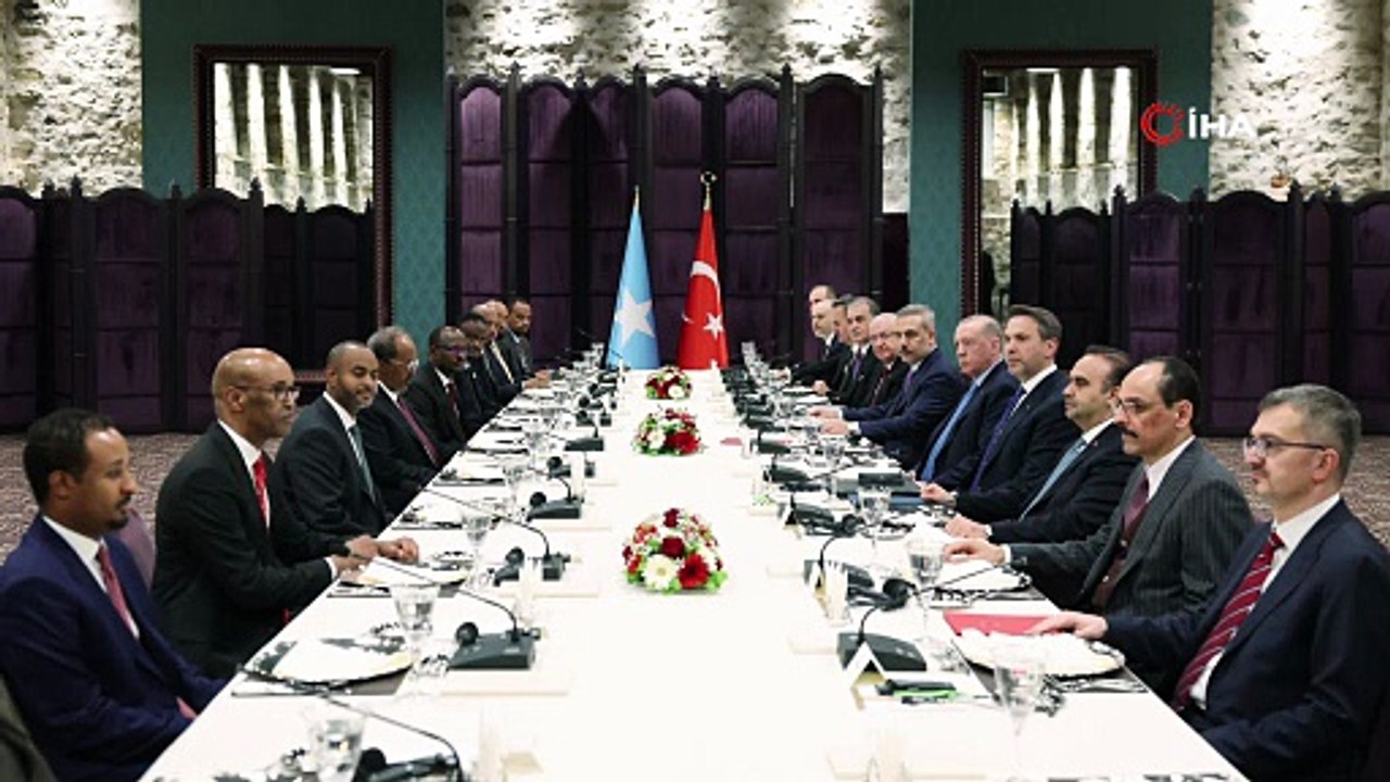 Cumhurbaşkanı Erdoğan, Somali Cumhurbaşkanı Mahmud ile heyetler arası görüşme