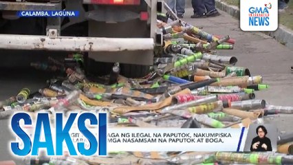 Mahigit P4M halaga ng ilegal na paputok, nakumpiska sa CALABARZON; mga nasamsam na paputok at boga, pinagsisira | Saksi