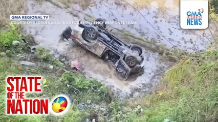 SUV nahulog sa bangin sa Mountain Province; babaeng driver patay, 5 sugatan | SONA