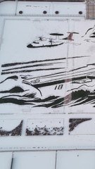 Chinese students create massive snow aircraft carrier in jaw-dropping display