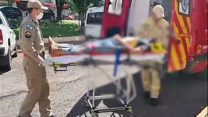 Motociclista fratura a lombar após acidente em estrada rural de Cascavel