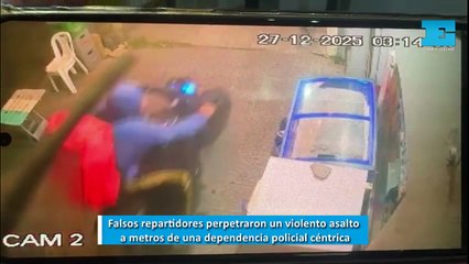 Falsos repartidores perpetraron un violento asalto a metros de la Departamental de La Plata