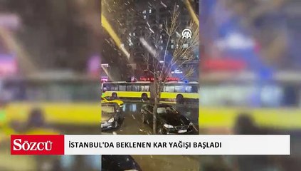 İstanbul'da beklenen kar yağışı başladı