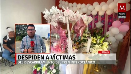 Despiden a las víctimas del descarrilamiento del Tren Interoceánico en Oaxaca