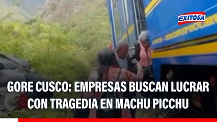 GORE Cusco denuncia presunto aprovechamiento de empresas privadas tras choque de trenes en Machu Picchu
