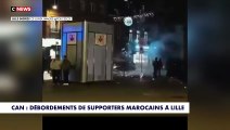 Les images des incidents à Lille après la victoire de l'équipe du Maroc face à la Zambie : Des 
