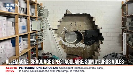 Allemagne: braquage spectaculaire avec une perceuse géante dans une banque, le préjudice est estimé à 30 millions d'euros
