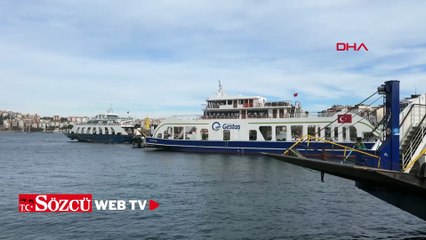 Çanakkale'de feribot seferlerine fırtına engeli
