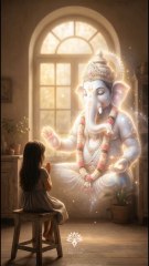 small hands big prayers and an infinite blessings 🙏 deva ganesha viganaharta bappa