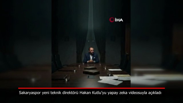 Sakaryaspor yeni teknik direktörü Hakan Kutlu’yu yapay zeka videosuyla duyurdu