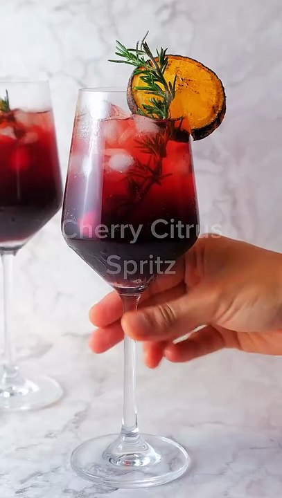 Cherry Citrus Spritz Recipe Using Dark Cherry Juice