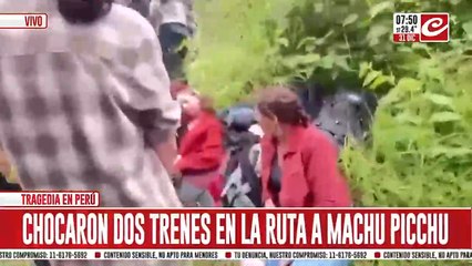 Chocaron dos trenes en la ruta a Machu Picchu: hay un muerto