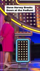 Steve Harvey Completely Loses It at the Podium on Family Feud