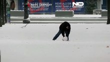 Neve cobre Berlim e instala-se o inverno