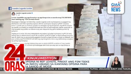 Opisina ni Rep. Leviste, nag-post ng P2M tseke na inisyu umano sa kanyang opisina para sa sahod at MOOE | 24 Oras
