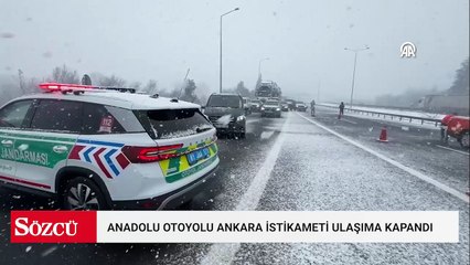 Anadolu Otoyolu Ankara istikameti makaslayan tır nedeniyle ulaşıma kapatıldı