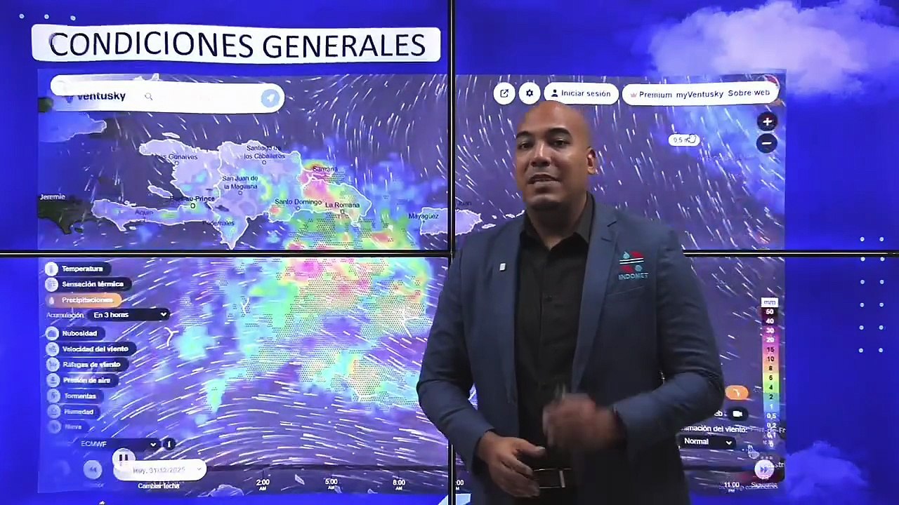 Indomet pronostica lluvias, tormentas eléctricas y ráfagas de viento para el cierre de año y el inicio de 2026