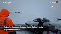 Artvin'de çığ düştü