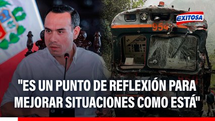 José Jerí tras accidente ferroviario en Cusco: "Es un punto de reflexión para mejorar situaciones como esta"