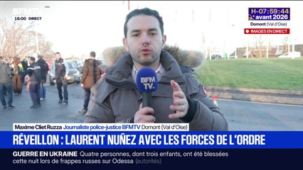 Réveillon: le ministre de l'Intérieur Laurent Nuñez est actuellement en déplacement aux côtés des forces de l'ordre dans le Val-d'Oise