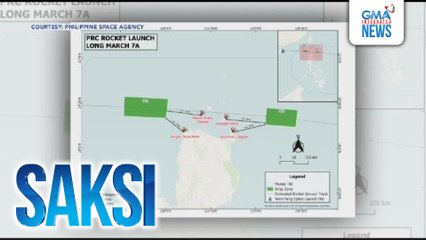 Pagbagsak ng debris mula sa rocket ng China, ibinabala ng PhilSA | Saksi