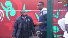 Emmanuel Agbadou avant le match face au Gabon