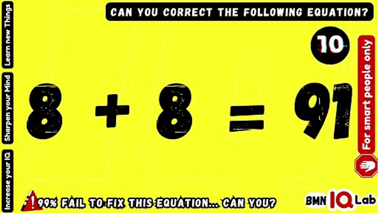 #99PercentFail 😒❎️ Can You Correct The Following Equation? 🛠