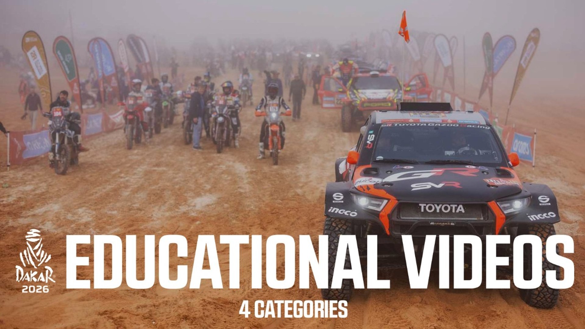 ⁣Dakar 2026 - Educational videos - 4 categories
