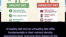 healthy diet vs unhealthy diet