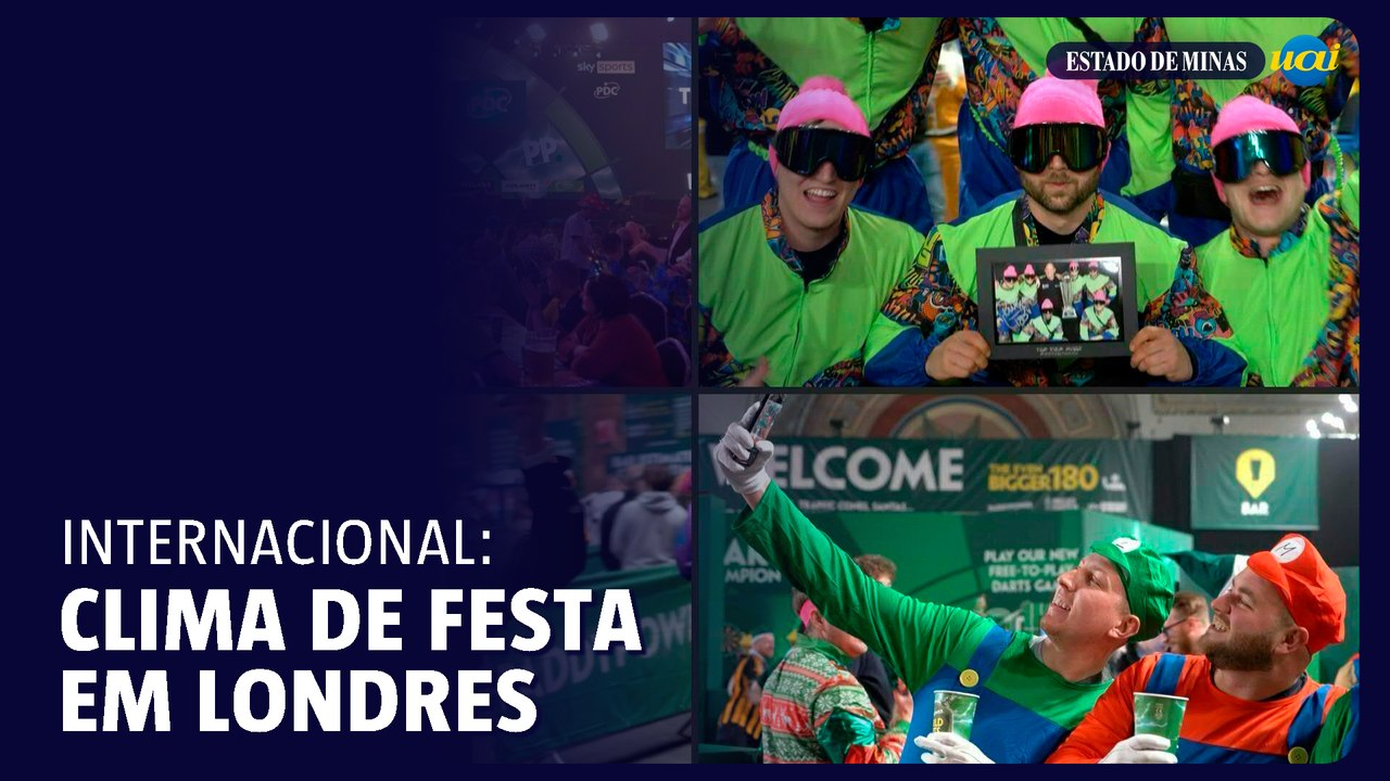 Espírito carnavalesco toma conta do Mundial de dardos em Londres