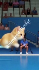 cat jump in the Olympic pool #viral #viralshorts #viralvidoes #animals #animallovers #ai #aiart