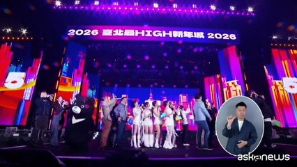 Capodanno a Taiwan: fuochi d'artificio dal grattacielo Taipei 101