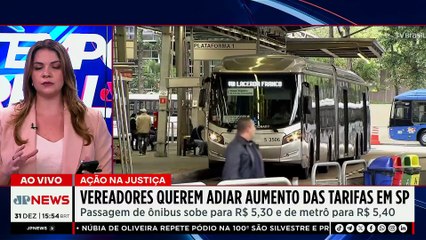 Vereadores querem adiar aumento das tarifas em SP | TEMPO REAL
