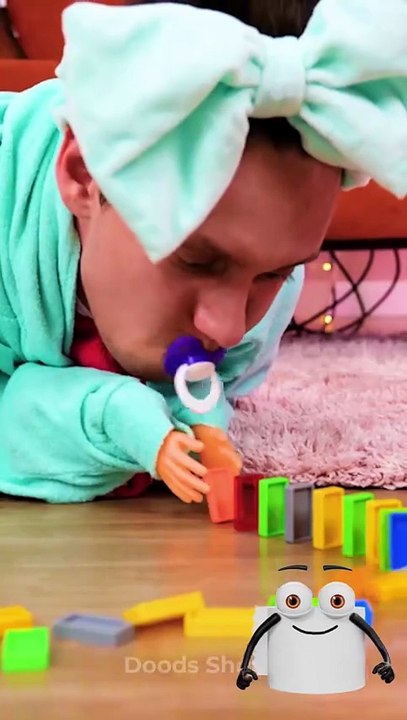 Domino Disaster 🚂️ The Train Tool That Saves the Day! #gadget