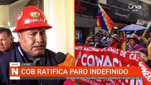 COB RATIFICA PARO INDEFINIDO