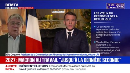 Vœux 2026 d'Emmanuel Macron: "Ce sont des vœux qui ne servent à rien, c'était déjà un peu le cas l'an dernier", réagit Éric Coquerel, député LFI