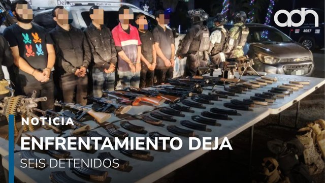 Enfrentamiento en Navolato deja tres abatidos, seis detenidos y un arsenal asegurado