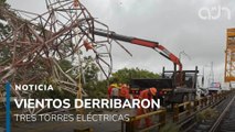 Vientos por Frente Frío 25 derribaron tres torres eléctricas en Veracruz